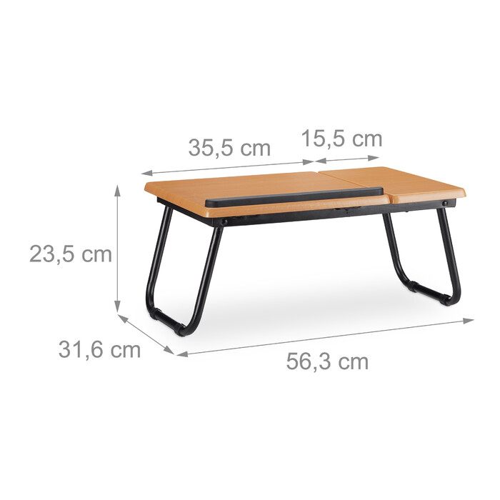 Relaxdays Laptoptisch mit neigbarer Arbeitsfläche