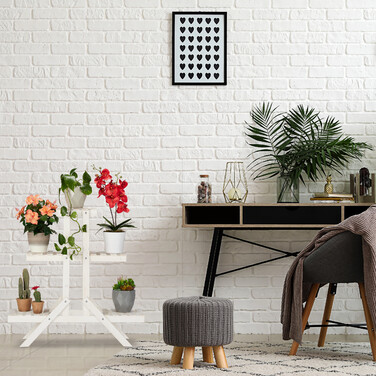Relaxdays Blumentreppe Holz mit 3 Stufen