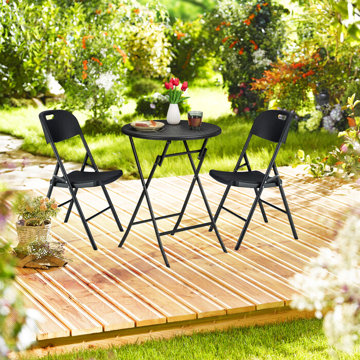 Relaxdays Klappstuhl für Garten im 2er Set