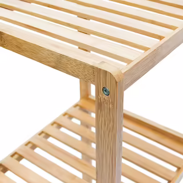 Relaxdays Badregal Bambus mit 3 Ablagen HBT: 79 x 33 x 33 cm Schickes Standregal aus natürlichem Holz Bambusregal als Küchenr
