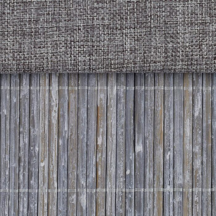 Relaxdays Sitzhocker mit Stauraum, faltbar, Bambus, Stoff, 36x35x35 cm, grau