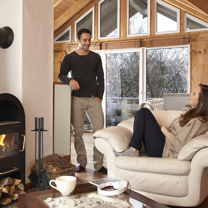 Relaxdays Kaminbesteck 4-teilig Stahl