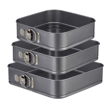 Relaxdays Quadratische Springform im 3er Set