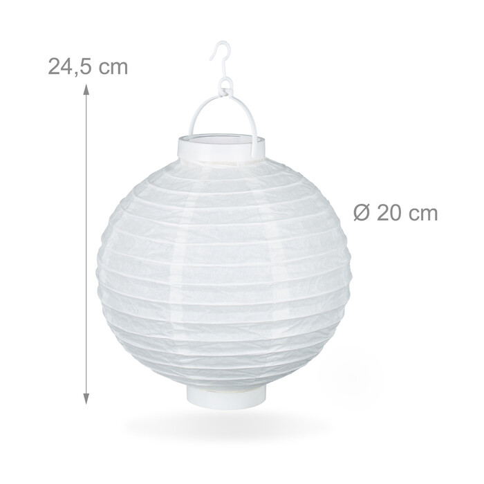 Relaxdays LED Lampions weiß 10 Stück