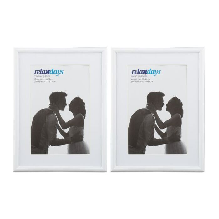 Relaxdays Bilderrahmen 2er Set 15 x 20 cm