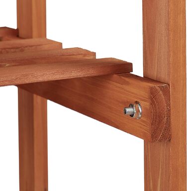Relaxdays Blumenregal aus Holz, 5 Ebenen, für innen, ca. 125x81x25 cm, hellbraun