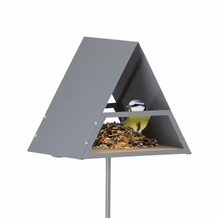 Relaxdays Vogelfutterhaus mit Erdspieß