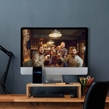 Relaxdays Monitorständer aus Bambus