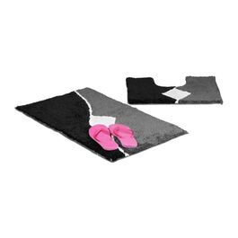Relaxdays Badgarnitur 2-teiliges Grafikmuster