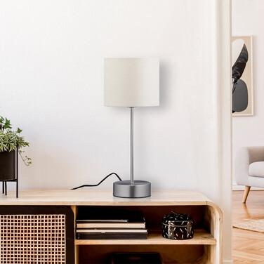 Relaxdays Nachttischlampe Touch Funktion