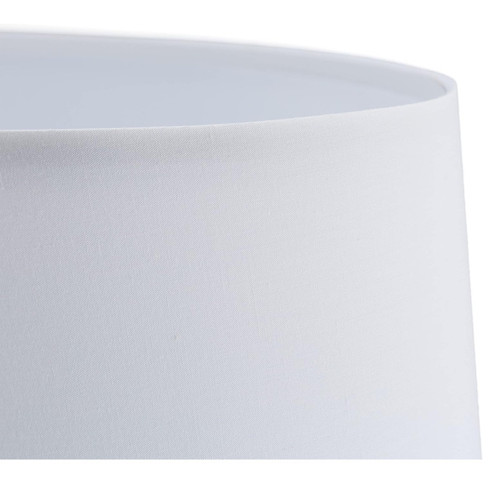 Relaxdays Stehlampe, Stoffschirm, Chromfuß, E27, Ø 40 cm, 148,5 cm hoch, weiß