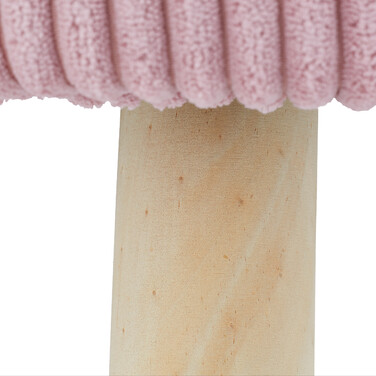 Relaxdays Samthocker mit Holzbeinen