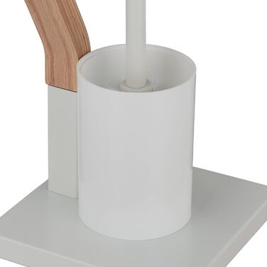 Relaxdays WC Garnitur, stehender Toilettenpapierhalter, Toilettenbürste mit Bürstenhalter, 75x18,5x18,5cm, weiß/Natur