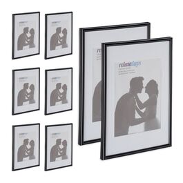 Relaxdays Bilderrahmen A4 8er Set