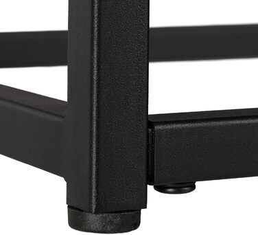 Relaxdays Konsolentisch, 2 Ablagen, Metall & MDF, platzsparend, schmal, 70x110x30 cm, schwarz