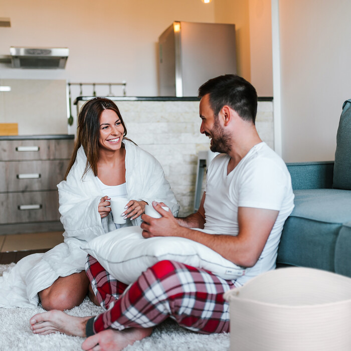 Relaxdays Aufbewahrungskorb aus Baumwolle