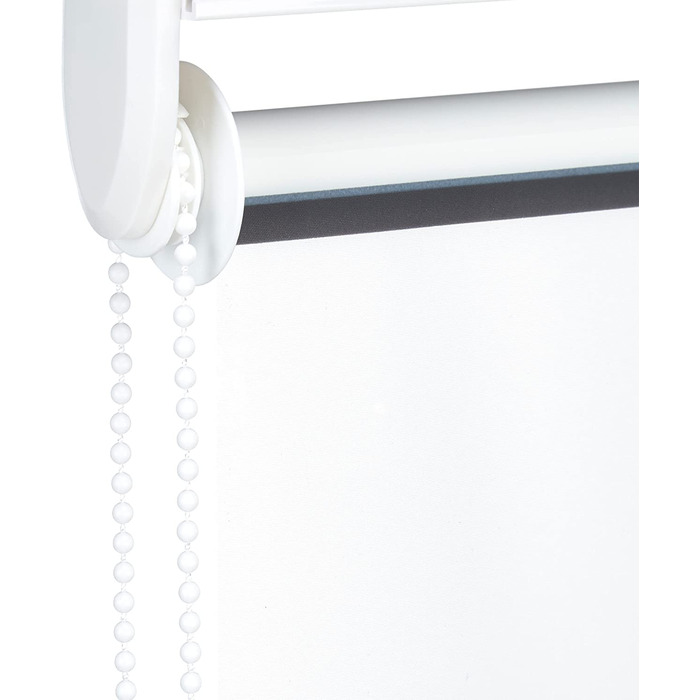 Relaxdays Duschrollo Square, wasserabweisend, Retro Badrollo Wanne u. Dusche, Deckenmontage, 80x240 cm, semitransparent