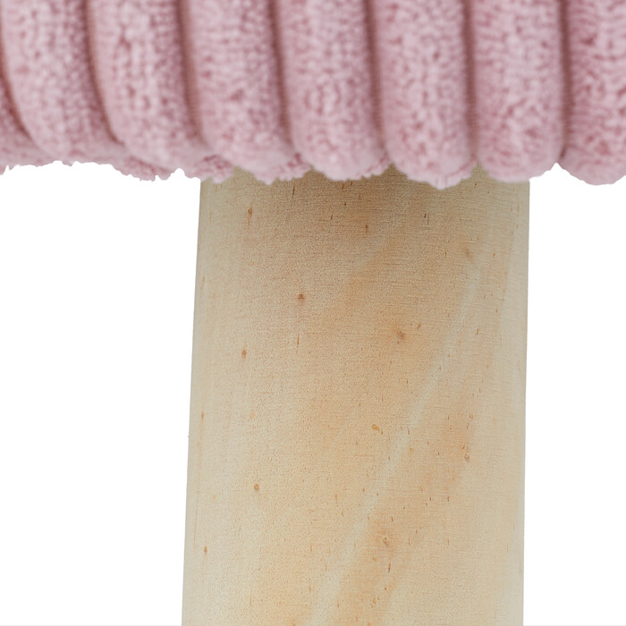 Relaxdays Samthocker mit Holzbeinen