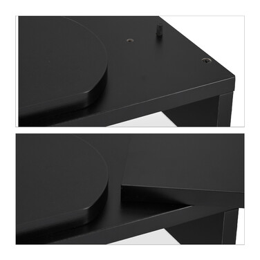 Relaxdays Schwarzer Monitorständer für 2 Monitore