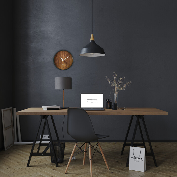 Relaxdays Moderne Wanduhr in Holzoptik