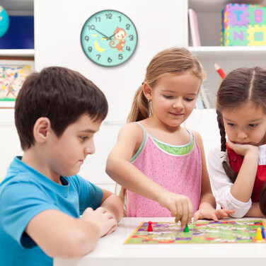 Relaxdays Wanduhr Affe für Kinder