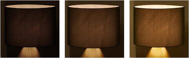 Relaxdays Nachttischlampe Touch dimmbar, moderne Touch Lampe, 3 Stufen, E14, Tischlampe mit Kabel, 49 x 30 cm, messing L Messing