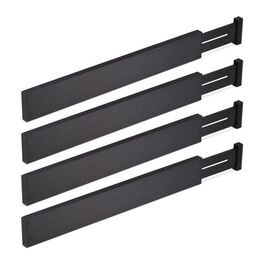 Relaxdays 4er Set Schubladentrenner in Schwarz