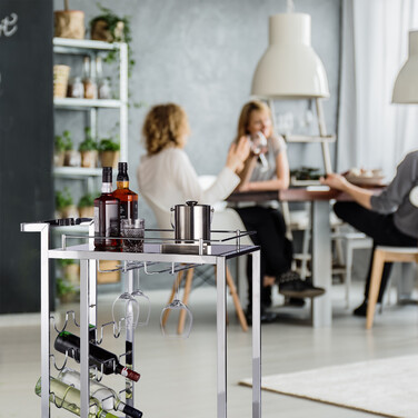 Relaxdays Servierwagen Glas BARON