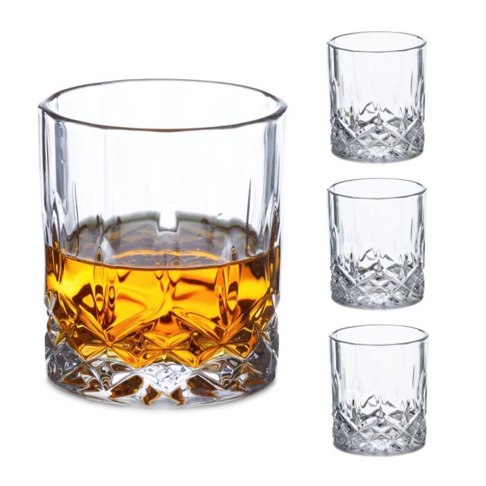 Relaxdays Whiskeygläser 4er Set
