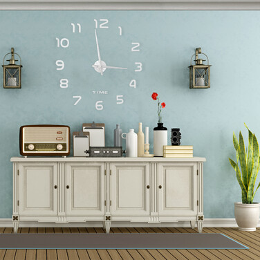Relaxdays DIY Wanduhr mit 3D-Zahlen