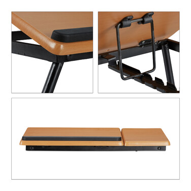 Relaxdays Laptoptisch mit neigbarer Arbeitsfläche