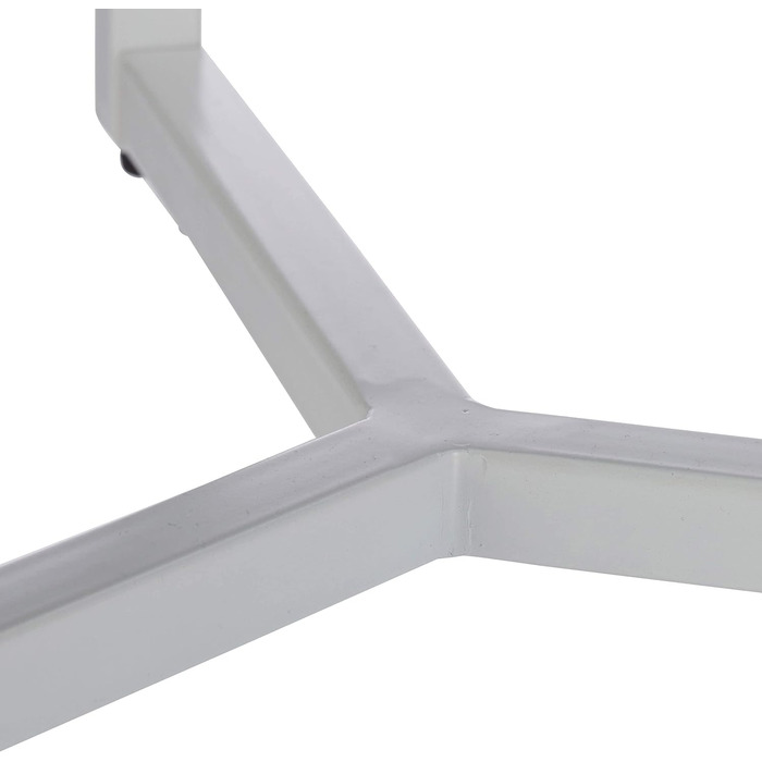 Relaxdays  Runder Beistelltisch aus Glas und Metall, dekorativer Loungetisch, HxBxT: 51 x 50 x 50 cm, in edlem, Standard (Weiß)