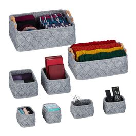 Relaxdays 8-teiliger Schrank-Organizer