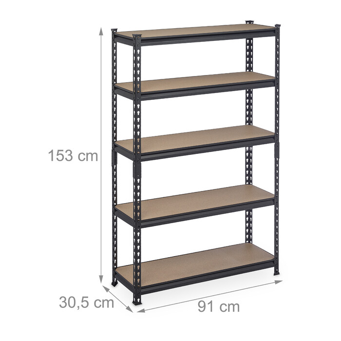 Relaxdays Schwerlastregal 1800 kg schwarz