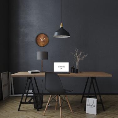 Relaxdays Moderne Wanduhr in Holzoptik