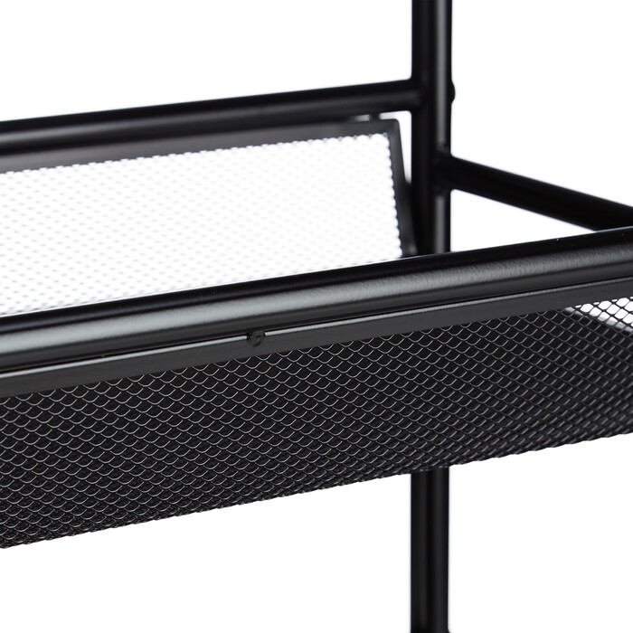 Relaxdays Rollregal schmal mit 4 Ablagen
