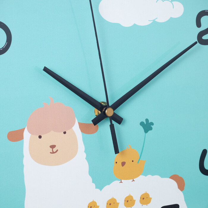Relaxdays Wanduhr Lama für Kinder