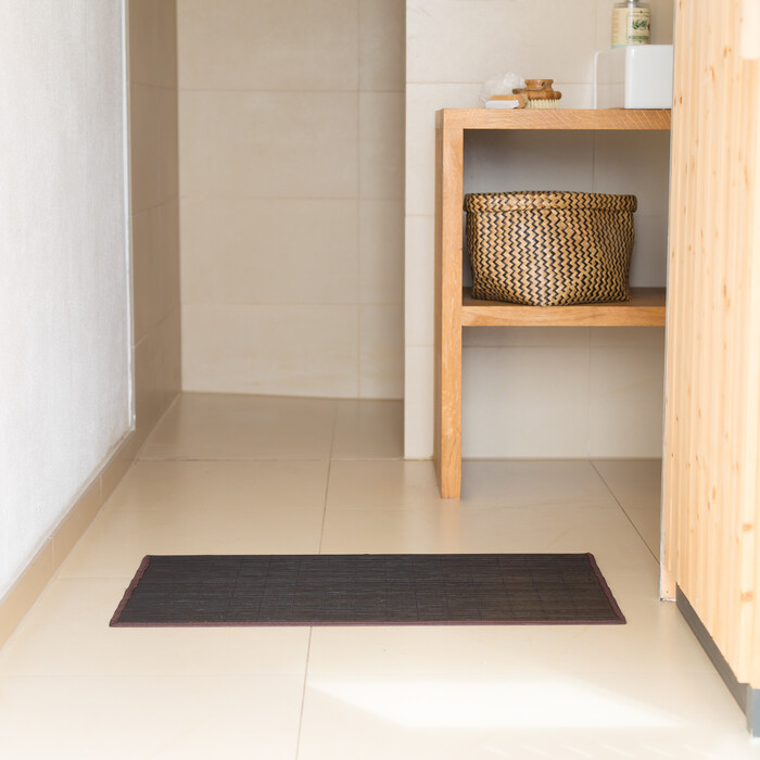 Relaxdays Badvorleger Bambus verschiedene Größen