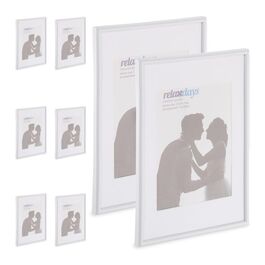 Relaxdays Bilderrahmen A4 8er Set