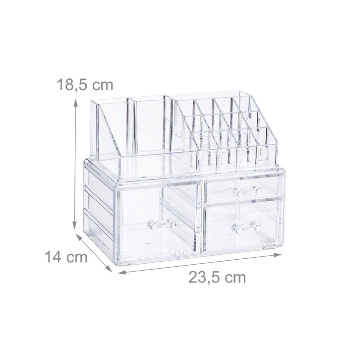 Relaxdays Make-Up Organizer mit 3 Schubladen