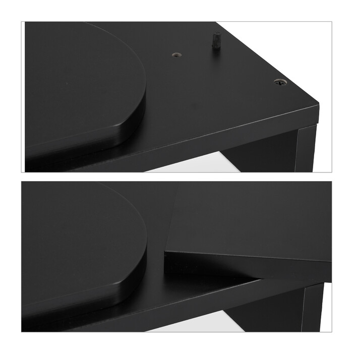 Relaxdays Schwarzer Monitorständer für 2 Monitore