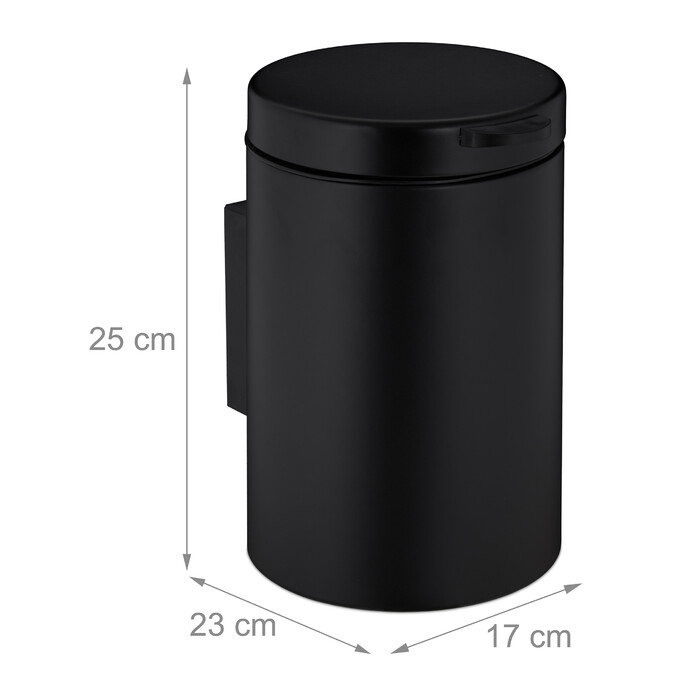 Relaxdays Kosmetikeimer Wandmontage 3 Liter
