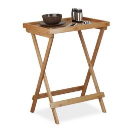 Relaxdays Tabletttisch Bambus