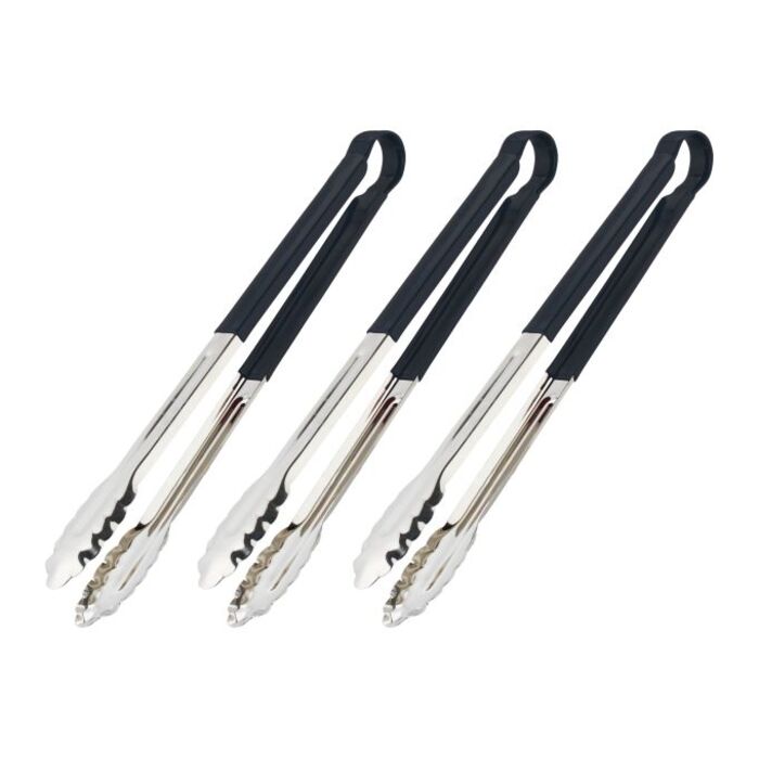 Relaxdays Edelstahl Grillzange im 3er Set