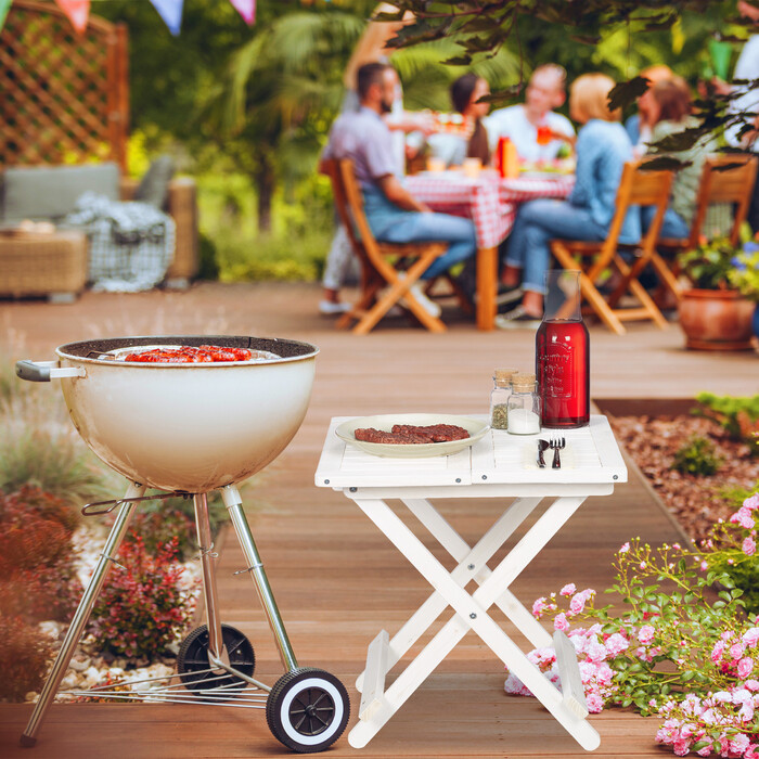 Relaxdays Weißer Klapptisch aus Holz