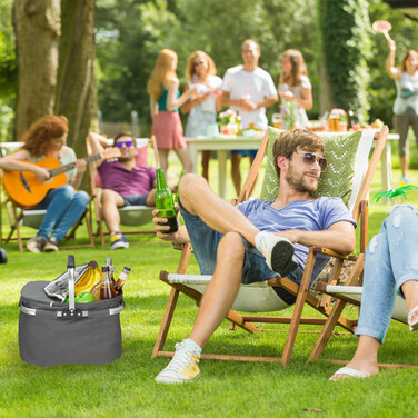 Relaxdays Einkaufskorb mit Kühlfunktion