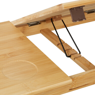 Relaxdays Klappbarer Laptoptisch aus Bambus
