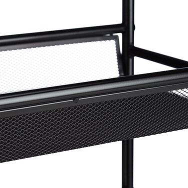 Relaxdays Rollregal schmal mit 4 Ablagen