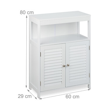 Relaxdays Weißer Badschrank