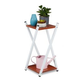 Relaxdays Blumenständer mit 2 Etagen